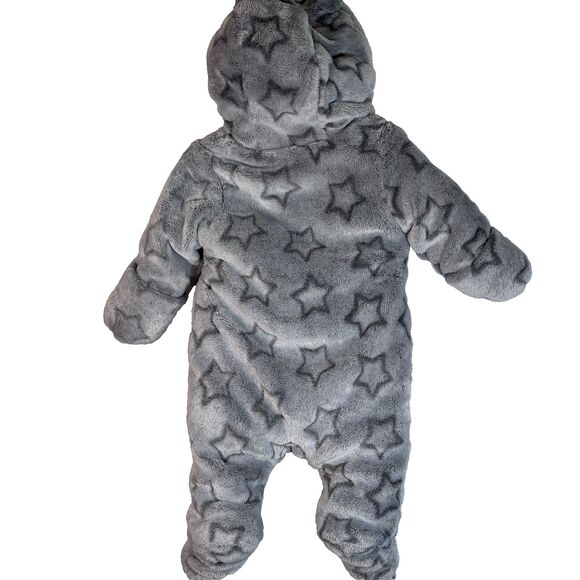 "WONDER NATION" PRAM, SOFT PILE, HOODED, NEW, 0-3 MOS,1 PIECE OUTER ZIP COAT - Picture 4 of 11